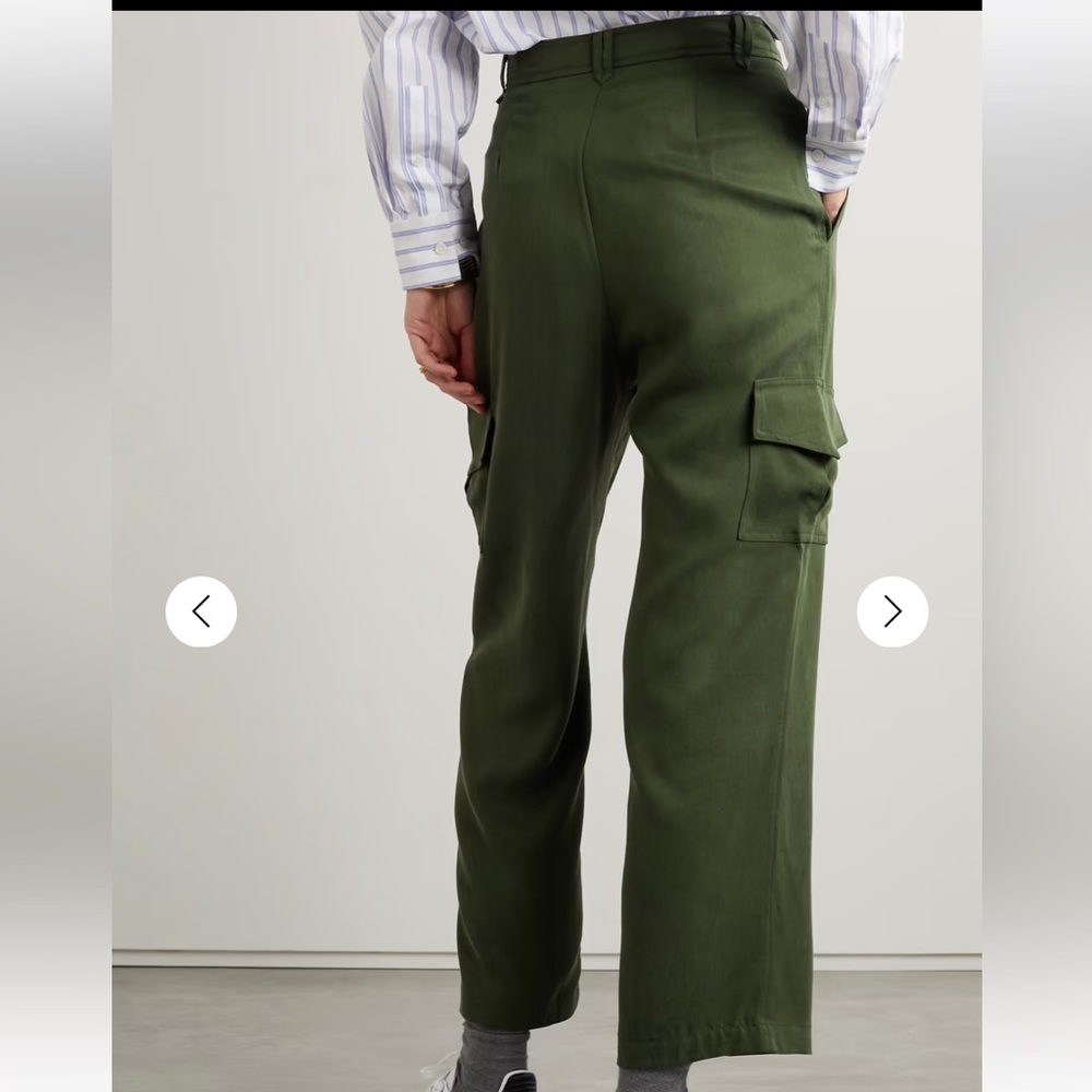 New Reformation Jackson Lyocell-twill straight-leg cargo pants Sz 4